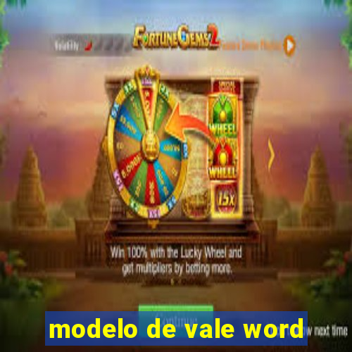 modelo de vale word