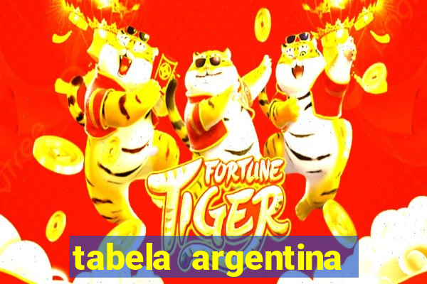 tabela argentina torneo betano