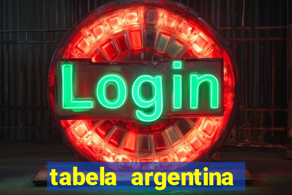 tabela argentina torneo betano