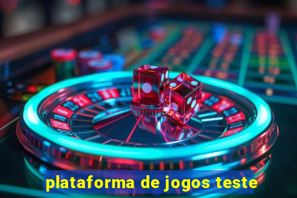 plataforma de jogos teste