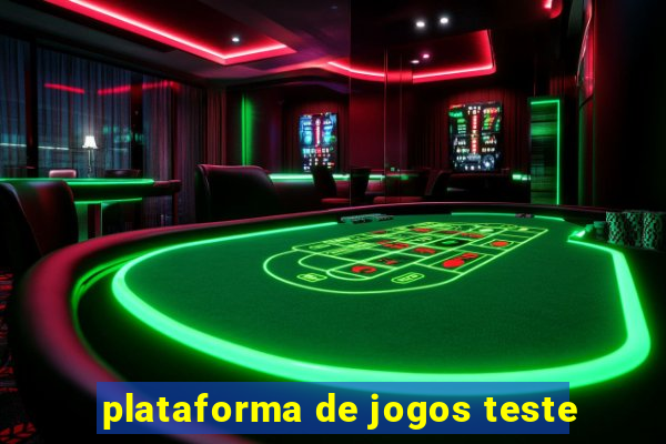 plataforma de jogos teste