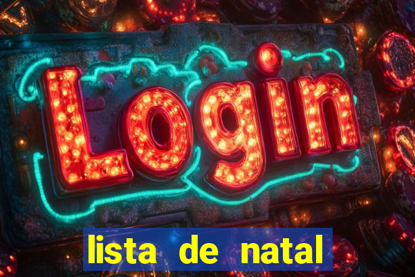 lista de natal para imprimir