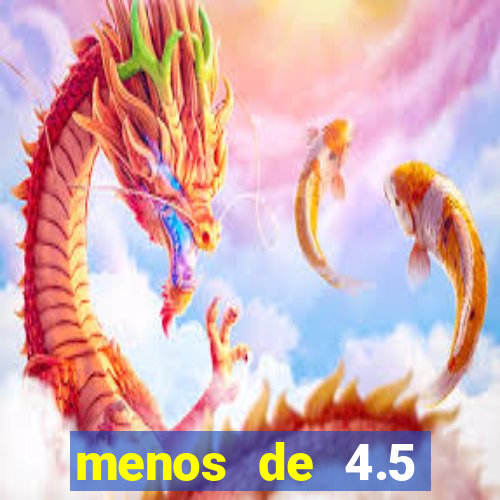 menos de 4.5 escanteios o que significa