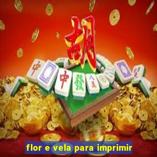 flor e vela para imprimir