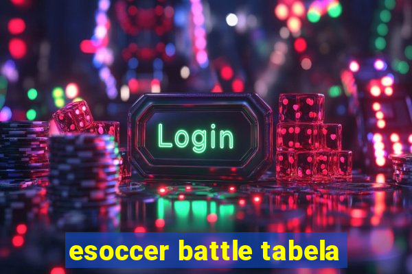 esoccer battle tabela