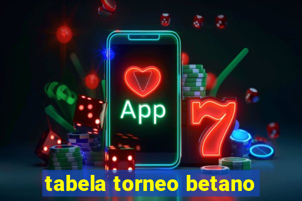 tabela torneo betano