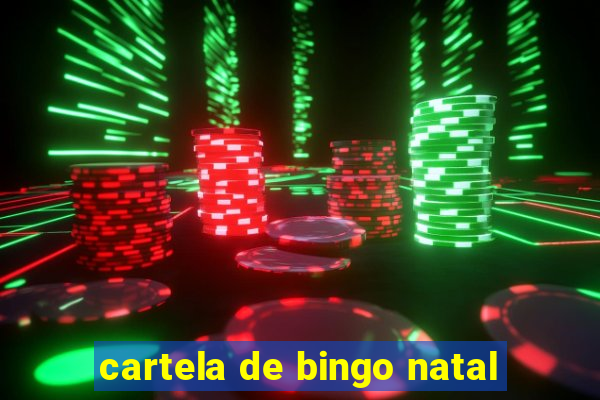 cartela de bingo natal