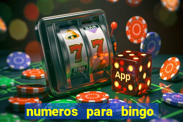 numeros para bingo de 1 a 90