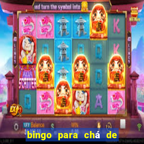 bingo para chá de bebê para imprimir grátis