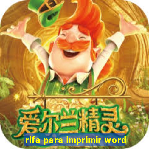 rifa para imprimir word