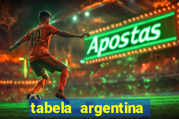 tabela argentina torneo betano