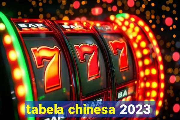 tabela chinesa 2023