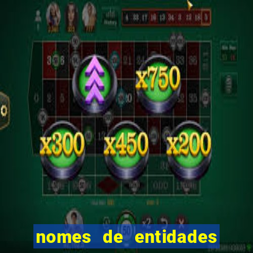 nomes de entidades do mal