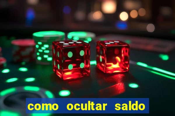 como ocultar saldo na betfair