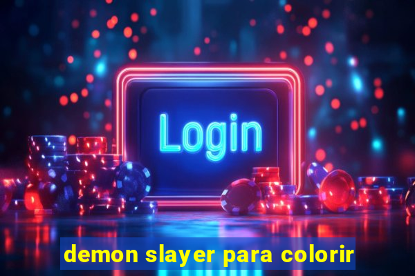 demon slayer para colorir