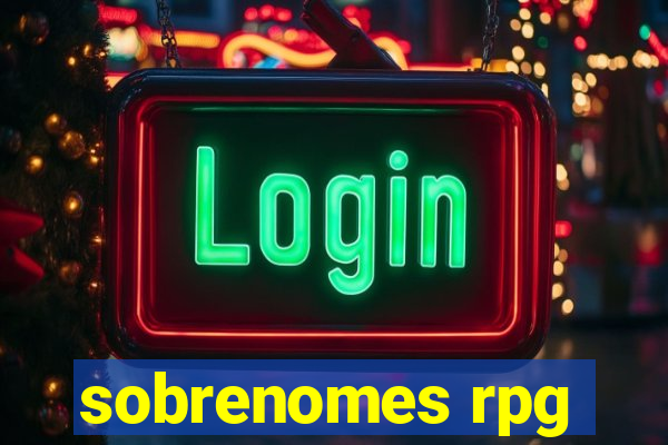 sobrenomes rpg