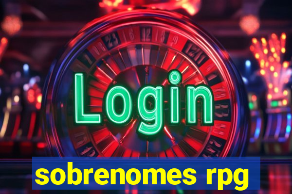 sobrenomes rpg